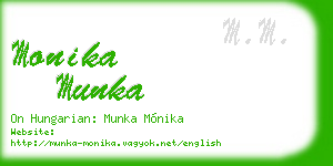 monika munka business card